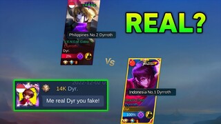 DYR vs TOP 2 PHILIPPINES DYRROTH FAKE DYR! HE DESTROY ME?!😢