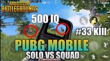 500 IQ Plays | Solo Vs Squad 2 Finger Full Gyro - Pubg Mobile Indonesia