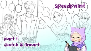 [SPEEDPAINT] MERDECA Event! Part 1 - Sketch and Lineart!