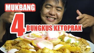 MUKBANG 4 BUNGKUS KETOPRAK !! BELI DI ABANG GEROBAK PASTI ENAK !!