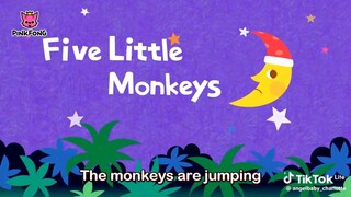 TikTok PinkFong | Five Little Mokeys | Views+30