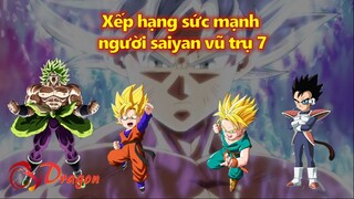 Xếp hạng sức mạnh người saiyan vũ trụ 7