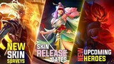 NEW MOBILE LEGENDS UPDATES & LEAKS | NEW UPCOMING HEROES | NEW SKIN RELEASE DATES | MLBB