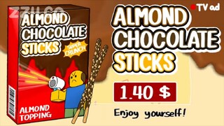 Almond Chocolate Sticks - super crunch