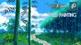 Landscape background anime speed painting ibis paint x