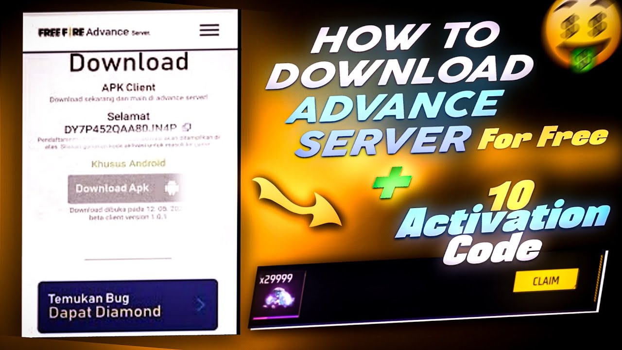 Free Fire OB36 Advance Server How to get Activation Code start