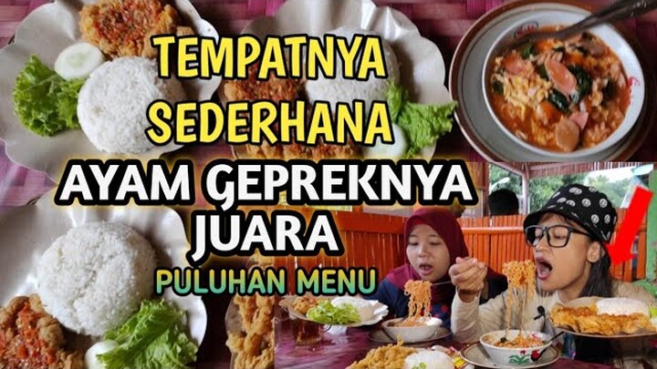 AYAM GEPREK LEZAT SUPER MURAH || ADA PULUHAN MENU DISINI || SAMBAL MENTAH NYA JUARA | KULINER MURAH