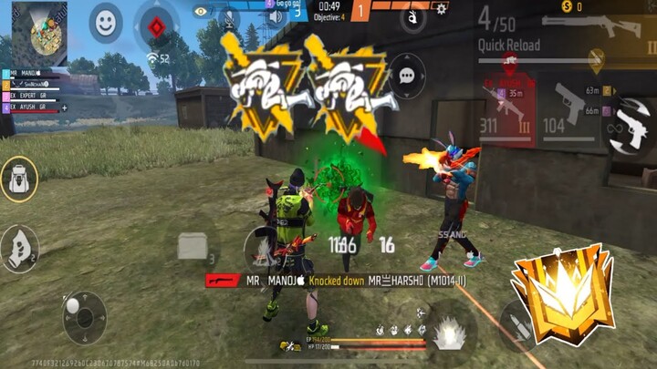 FREE FIRE MAX - CLASH SQUAD RANK | OP HEADSHOT GAMEPLAY | BUNNY BUNDLE SQUAD | free fire lite | free