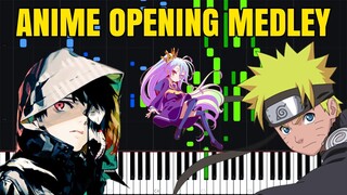 Anime Opening Medley [Piano Tutorial] (Synthesia) // Touhou x Vocaloid