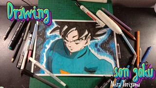 Drawing son goku ( mengenang kepergian sang legenda ) || speeddraw