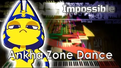 🎶 'Ankha Zone Dance Meme (앙카 존 댄스)' | Impossible Piano REMIX | Black MIDI