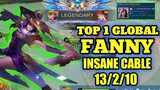 INSANE CABLE😱 TOP 1 GLOBAL FANNY by: I AM NOOBQUEEN | mobile legends bang bang