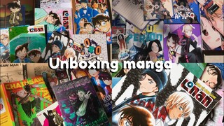 unboxing manga| chainsaw man, conan,blue period,komi,…