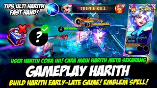 HARITH GANTI ITEM❗TUTORIAL COMBO HARITH BUFF + BUILD HARITH TERSAKIT 2024❗GAMEPLAY HARITH FAST HAND