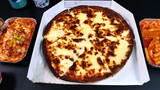 Pizza Cheese Boom & Ayam Goreng & TTeotbokki Goreng & Spageti Keju