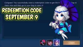 REDEEMTION CODE/SEPTEMBER 9 2020