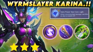 KARINA WYRMSLAYER.!! CRAZY LIFESTEAL.!! MAGIC CHESS MOBILE LEGENDS