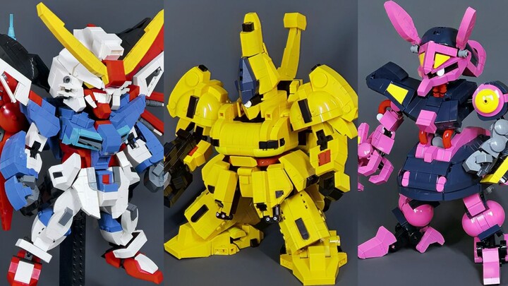 SD Gundam, semuanya terbuat dari balok bangunan bergaya Lego~