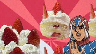 JOJO4444 Makanan |. Kue stroberi favorit Mista, petualangan kuliner JOJO