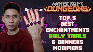 Top 5 Best Enchantments for Daily Trials + 6 Banners Modifiers, Minecraft Dungeons