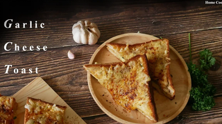 Garlic Butter Cheese Toast with and without Oven ขนมปังแซนวิชเนยกระเทียมชีสเยิ้ม