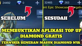 AYO MEMBUKTIKAN APLIKASI TOP UP DIAMOND MOBILE LEGENDS GRATIS!!! TERNYATA BENERAN MASUK DIAMOND NYA
