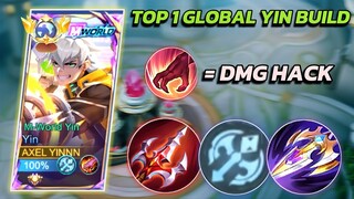 I TRIED TOP 1 GLOBAL YIN BUILD WITH RED RETRIBUTION | “DAMAGE HACK” | YIN BEST BUILD & EMBLEM | MLBB