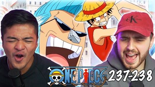 FRANKY IS A CYBORG!? LUFFY VS FRANKY! - One Piece Episode 237 & 238 REACTION + REVIEW!