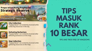 TIPS CARA BERMAIN EVENT STRATEGIC RESERVE | RISE OF KINGDOMS INDONESIA