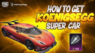 HOW TO GET KOENIGSEGG IN PUBG MOBILE | SPEED DRIFT SPIN PUBG MOBILE | KOENIGSEGG SPIN