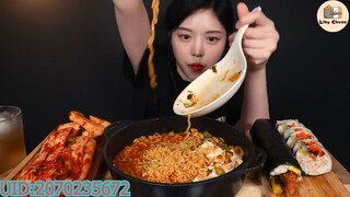 (Không phải asmr) Sundubuyeol Ramen Kimbap Kimchi Kimchi One-Take Mukbang video một lần #amthuc