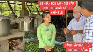 Được ông chú chia sẻ cách HẤP BÁNH TÉT không bị sống khi nấu những nồi bánh siêu to khổng lồ