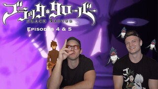 BLACK CLOVER REACTION EP. 4-5: BECOMING A MAGIC KNIGHT