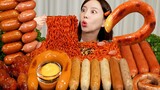 불닭볶음면🔥 킬바사 소세지 모듬 소세지 양념치킨 먹방 Buldak Ramen Chicken DrumStick Grilled Sausages Mukbang ASMR Ssoyoung