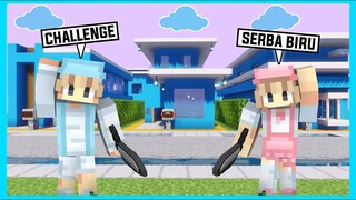 Challenge Rumah Serba Biru Di Minecraft ft @Shasyaalala