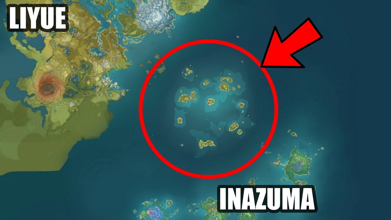 Map mới HOYOVERSE trong Genshin Impact - Bản đồ Inazuma:
\