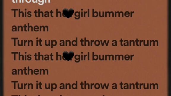 hot girl bummer lyrics by blackbear