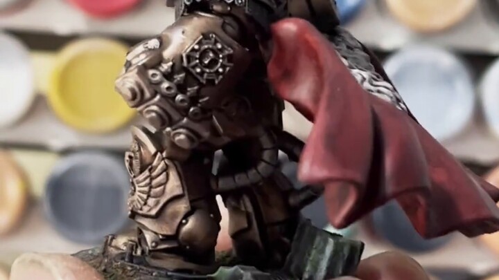 Warhammer 40k บุคคลที่สาม Tauren Chapter Captain ภาพวาด, Mino Captain เขียนโดยผู้เขียนโมเดล การแสดงภ