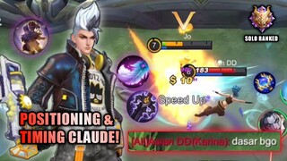 TUTORIAL POSITIONING CLAUDE! CARA NEMPATIN SKILL 2 KETIKA LAGI TEAMFIGHT! | TOP GLOBAL CLAUDE - MLBB