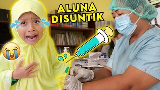 ALUNA NANGIS DI SUNTIK IMUNISASI DI SEKOLAH‼️😱