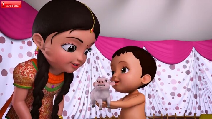 Meri Gaiya Aati Hai Mujhko Doodh Pilati Hai - Hindi Rhymes for Children - Infobe