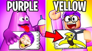 ONE COLOR DRAWING CHALLENGE IN ROBLOX DOODLE TRANSFORM!? (GUESS MY DRAWING PICTURE GAME!)