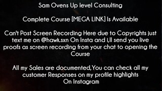 Sam Ovens Up level Consulting Course download