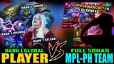 TOP 1 GLOBAL PLAYER Totally Destroyed MPL-PH PRO TEAM in RANK! ~ Mobile Legends