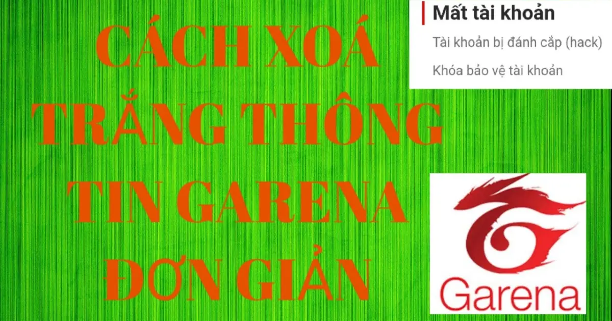 (mới) hướng dẫn cách xóa trắng thông tin tài khoản garena đơn giản, liên quân, lol, fifa online 4,ff - Bilibili