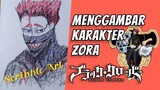 Menggambar Karakter Zora Ideale di Anime Black Clover dengan Teknik Scribble Art