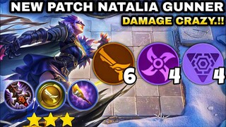 NATALIA GUNNER.!! DAMAGE CRAZY 1 HIT DELETE !! MAGIC CHESS MOBILE LEGENDS