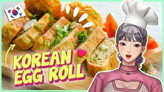 AKU SI KOKI! MASAK KOREAN EGG ROLL NYAM! COOKING WITH HANA | Harumi Hana【Vtuber Indonesia】