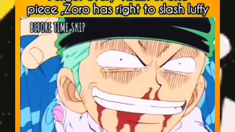 Forget every villain of one piece ,Zoro has right to slash luffy