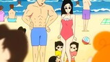 [Crayon Shin-chan] Bertemu dengan Shin-chan di pantai musim panas dan memulai percakapan